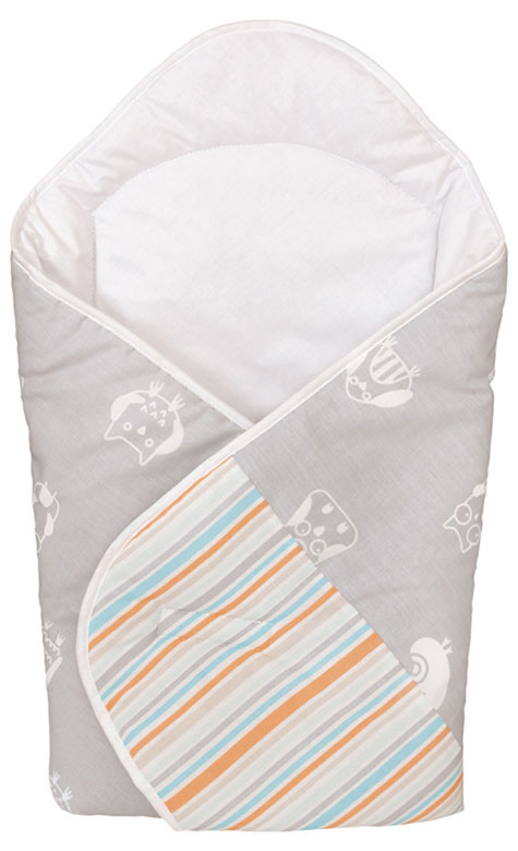 Одеяло-конверт Ceba Baby Owls Grey принт