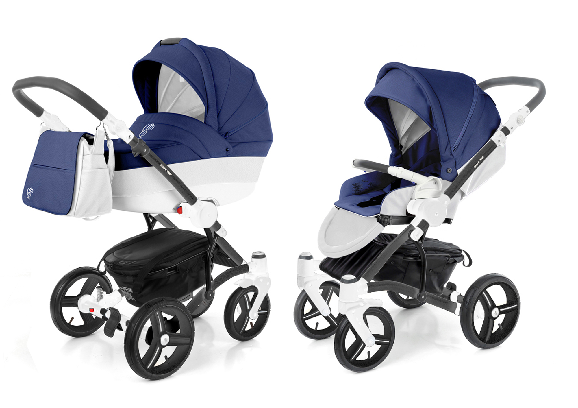 Коляска 2 в 1 Esspero Grand Tour (шасси White) Mar leatherette