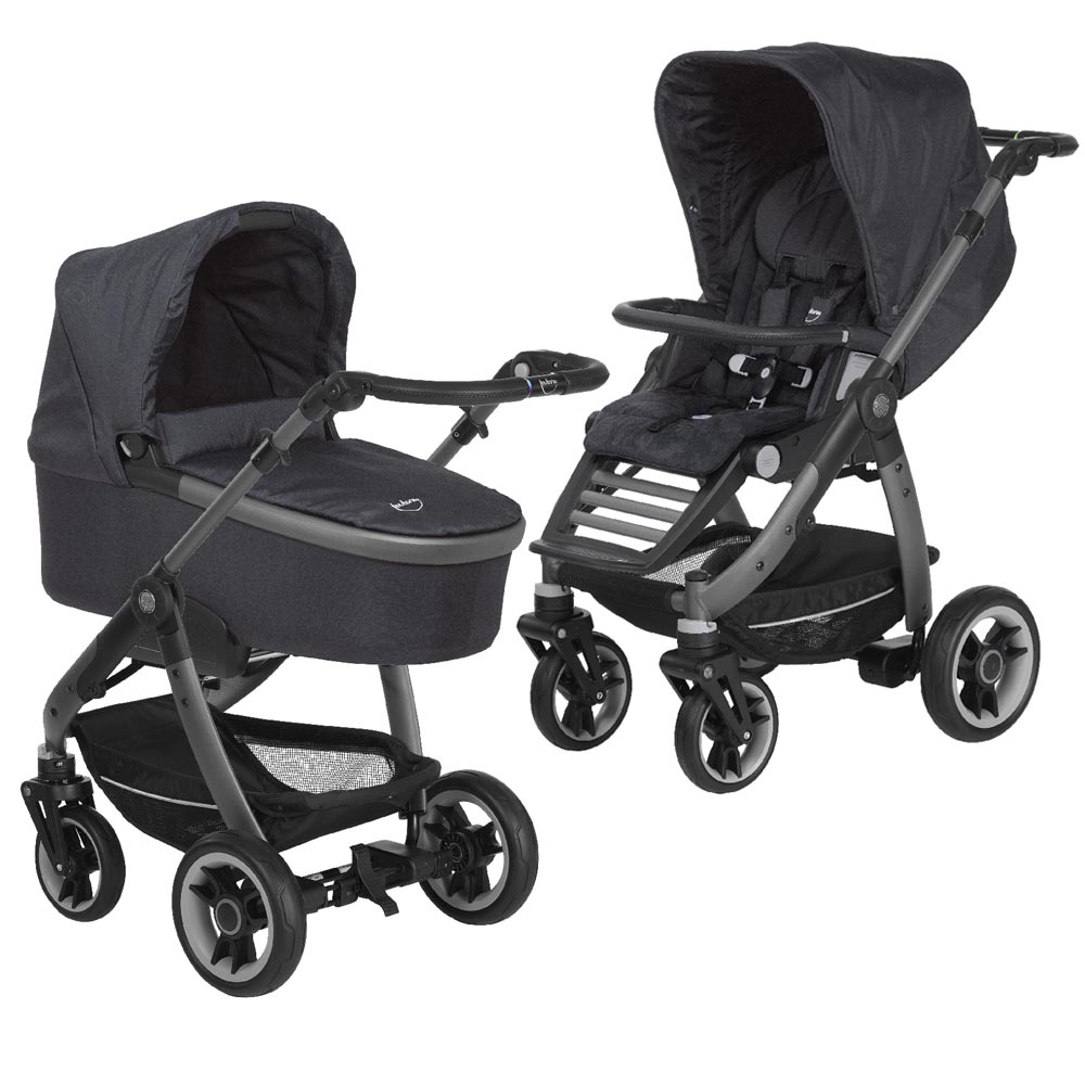 Коляска 2 в 1 Teutonia Cosmo V4 (шасси Graphite) 6105 Gris Bleu
