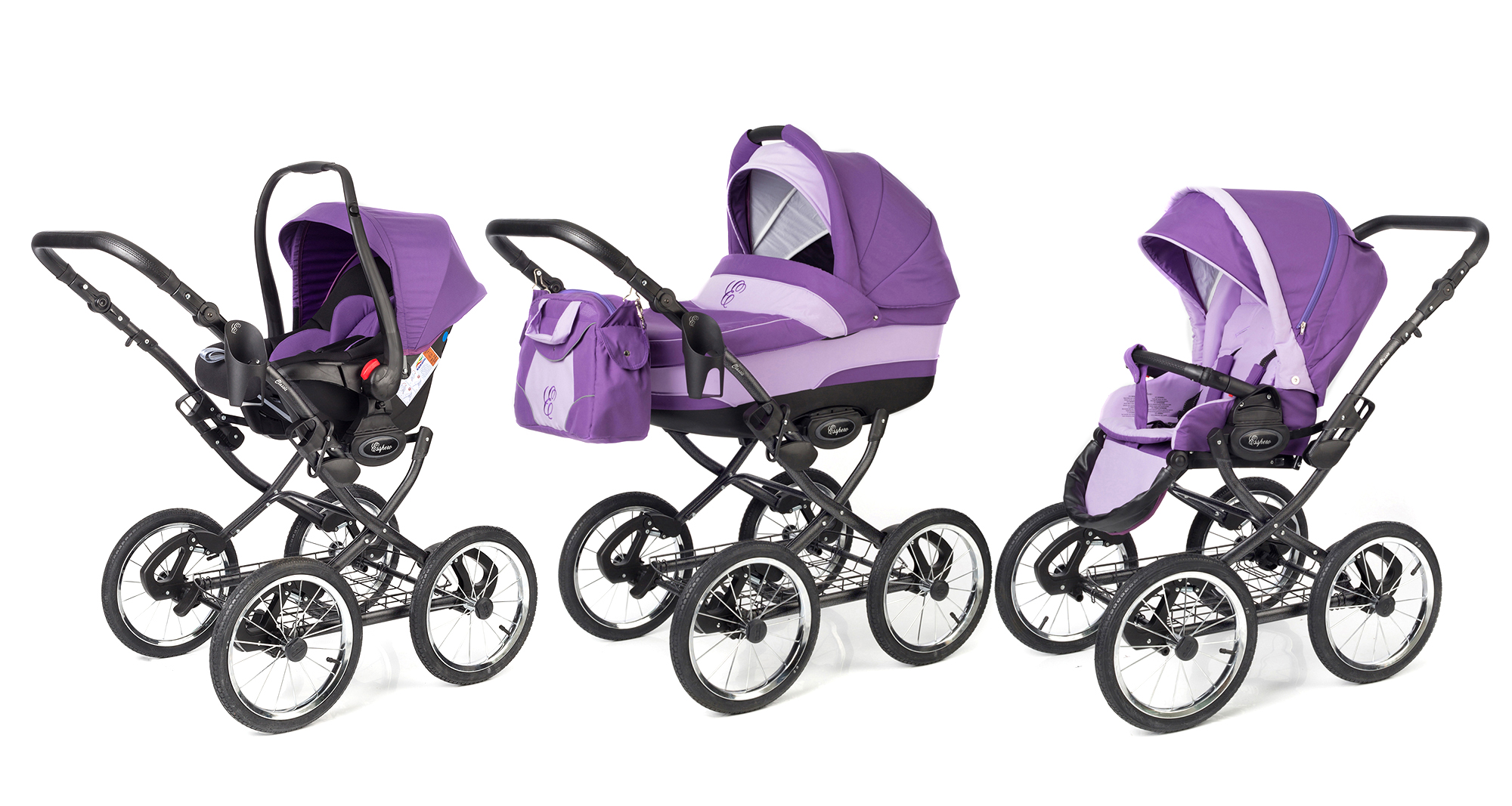 Коляска 3 в 1 Esspero Classic (шасси Graphite) Iris
