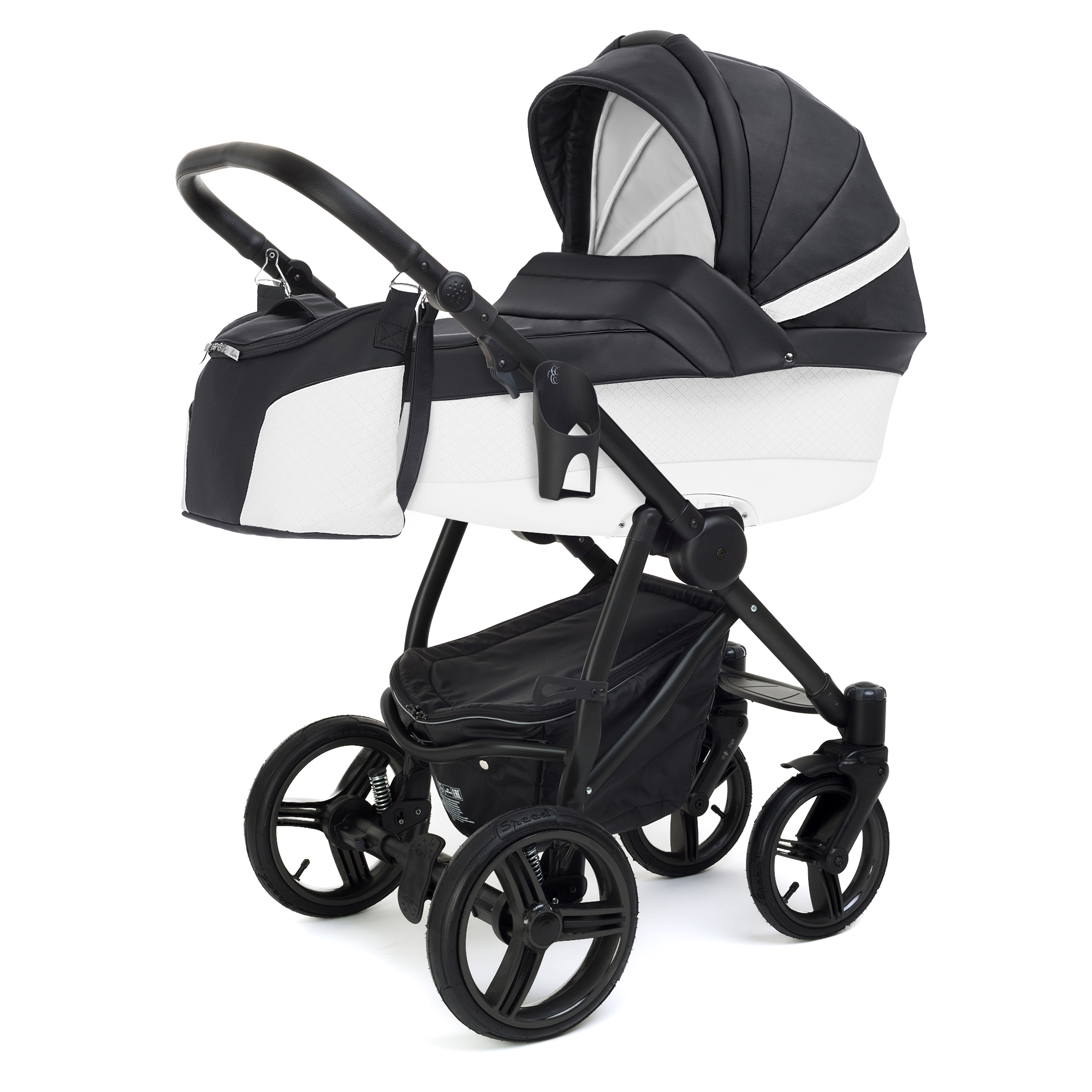 Коляска для новорожденных Esspero Grand Newborn Lux (шасси Black) Nappa Graphite