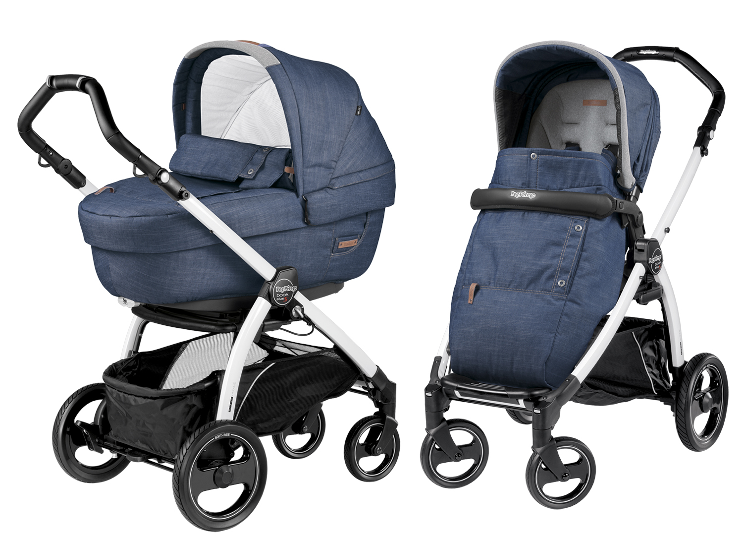 Коляска 2 в 1 Peg-Perego Book Plus S Urban Denim