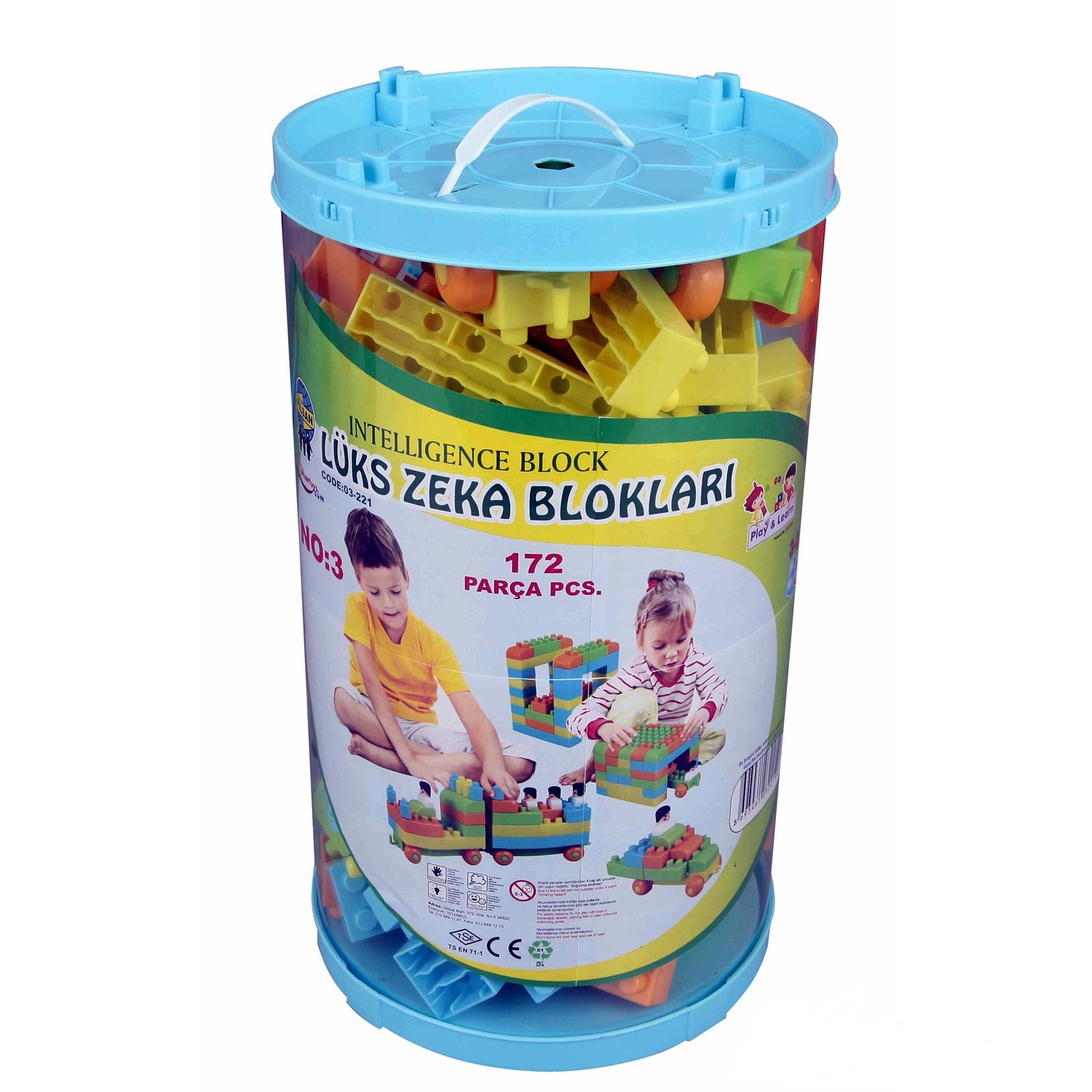 Конструктор Pilsan Lux Intelligence №3 172 детали в ведре