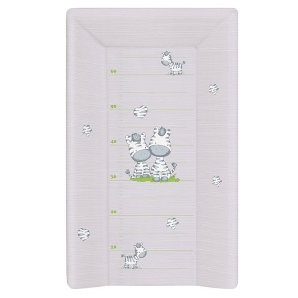 Пеленальный матрац Ceba Baby мягкий с изголовьем 70 см Zebra Grey