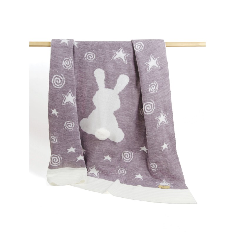Плед Ma Licorne Lapin Violet (Фиолетовый) 100х100см
