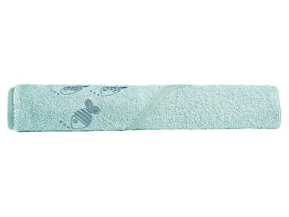Полотенце Odenwalder с уголком 100х100 см Рыбы 032022-1 Frozen Minze 0505