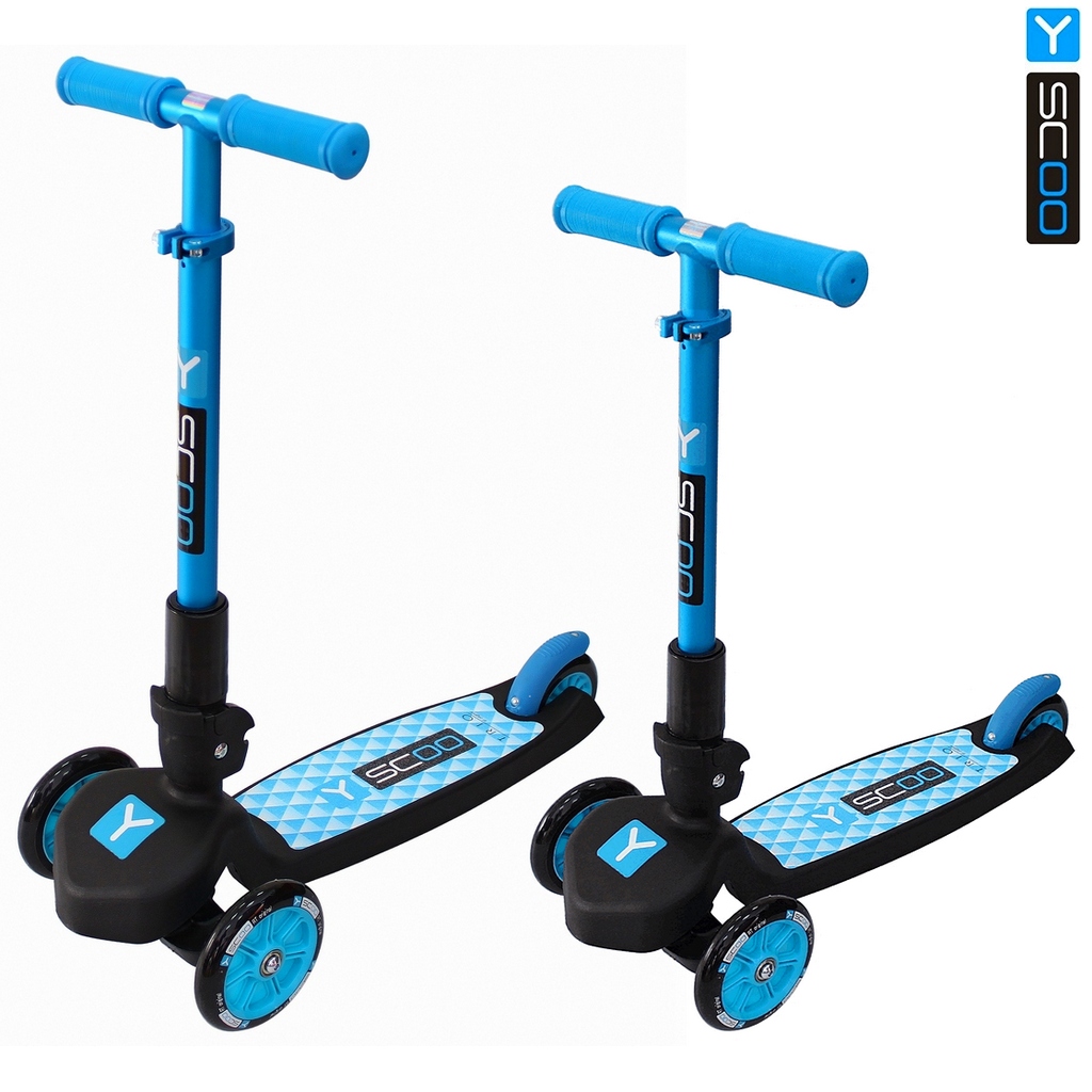 Самокат трехколесный Y-SCOO TRIO MAXI 120 blue