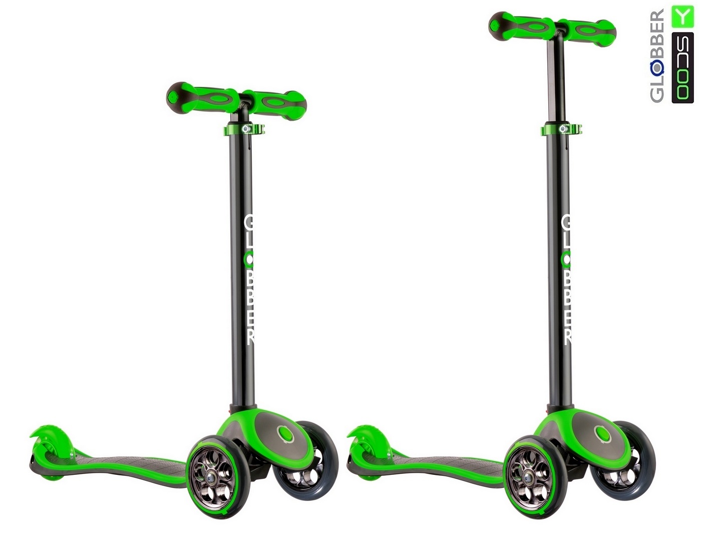 Самокат Y-SCOO RT GLOBBER My free TITANIUM neon green