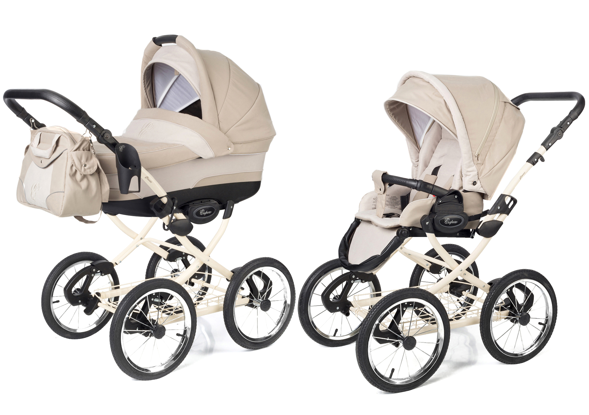 Коляска 2 в 1 Esspero Classic (шасси Beige) Khakki Beige