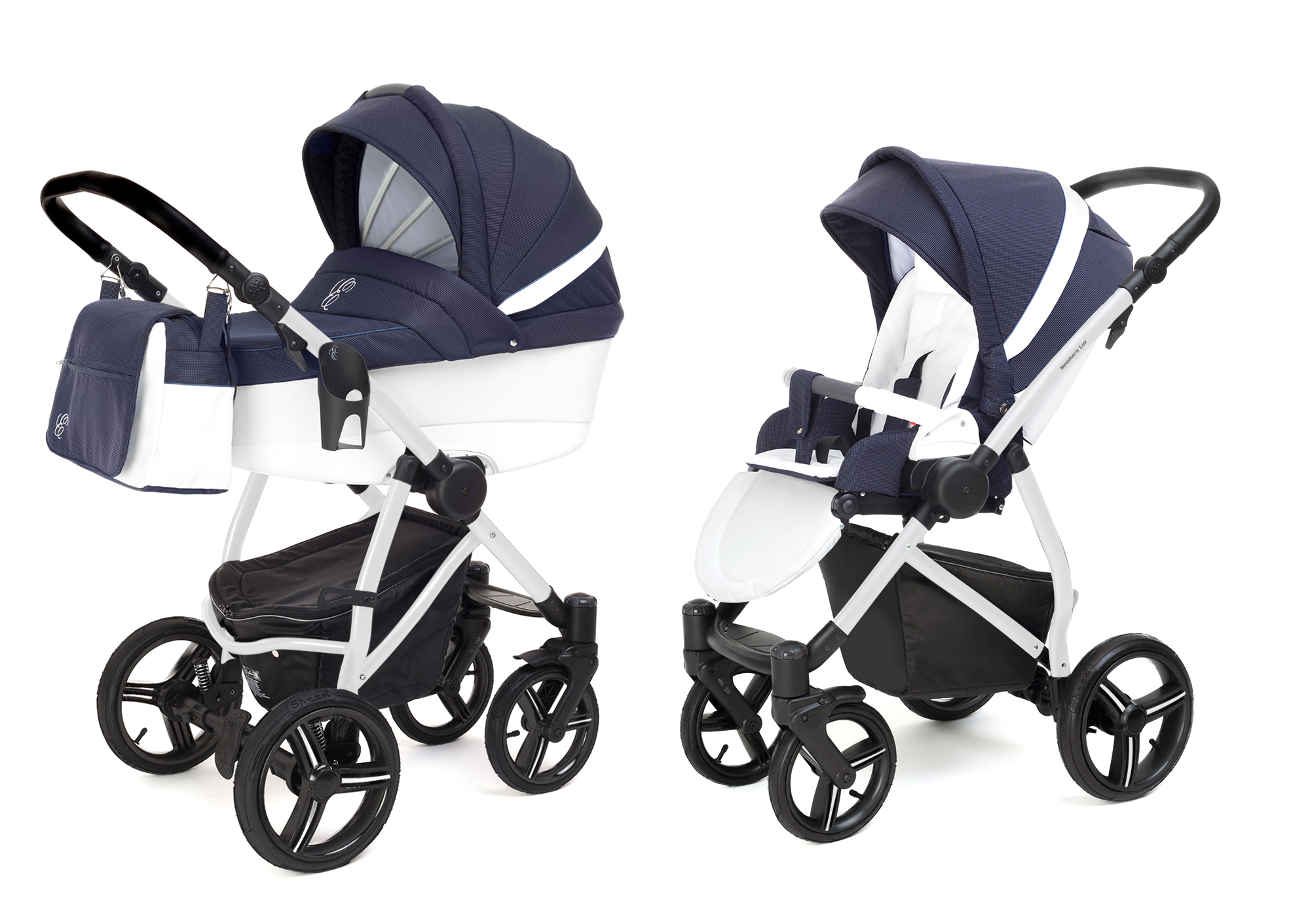 Коляска 2 в 1 Esspero Grand Newborn Lux (шасси White) Sky Star