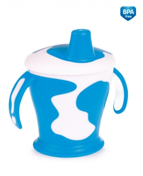 Поильник-непроливайка с ручками Canpol Little cow арт. 31/404, 9+ мес., 250 мл синий