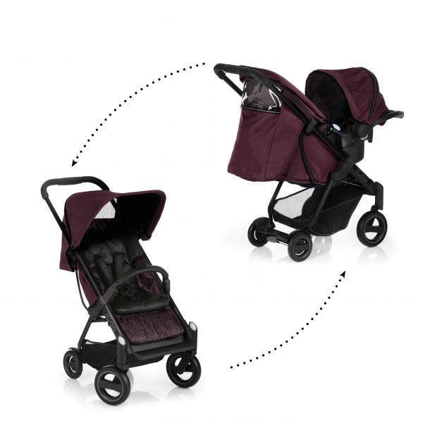 Прогулочная коляска iCoo ACROBAT Shop N Drive fishbone bordeaux
