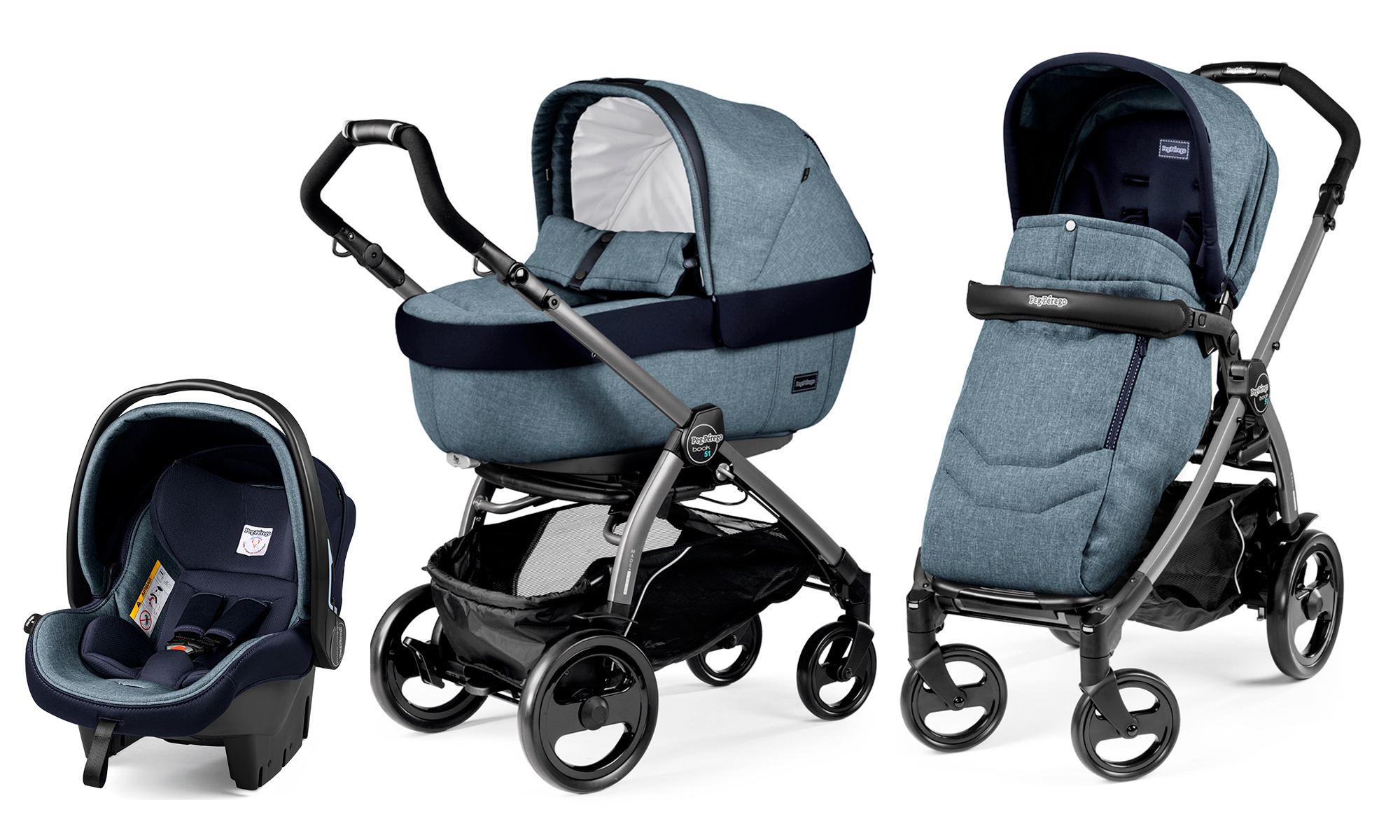Коляска 3 в 1 Peg Perego Book 51 Elite Modular System (шасси Jet) Horizon
