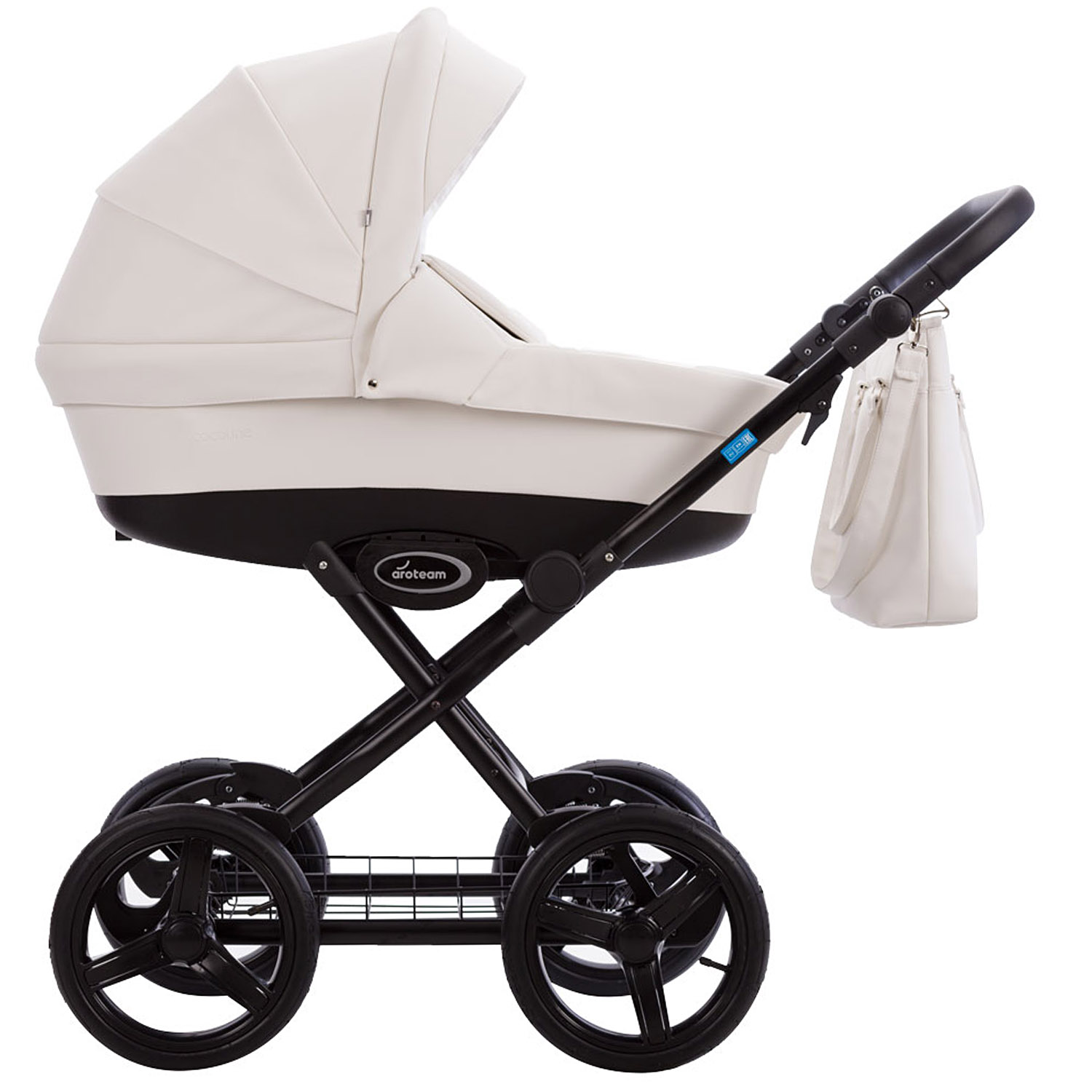 Коляска 2в1 AroTeam COCOLINE PRIMA белая кожа