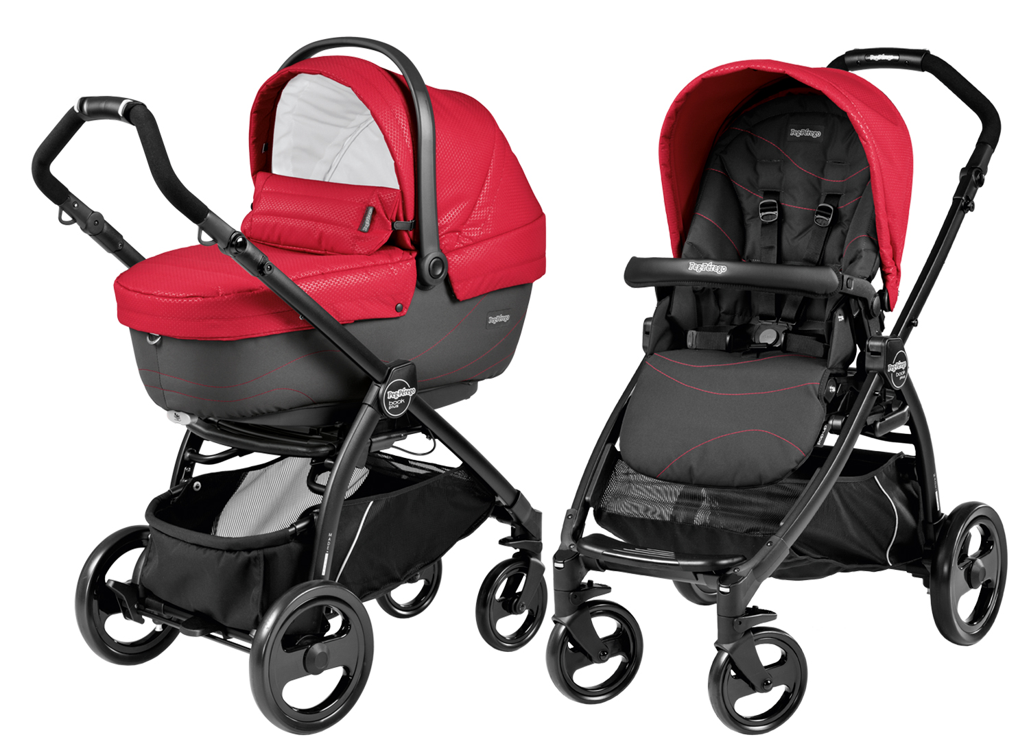 Коляска 2 в 1 Peg Perego Book Plus XL Modular Bloom Red
