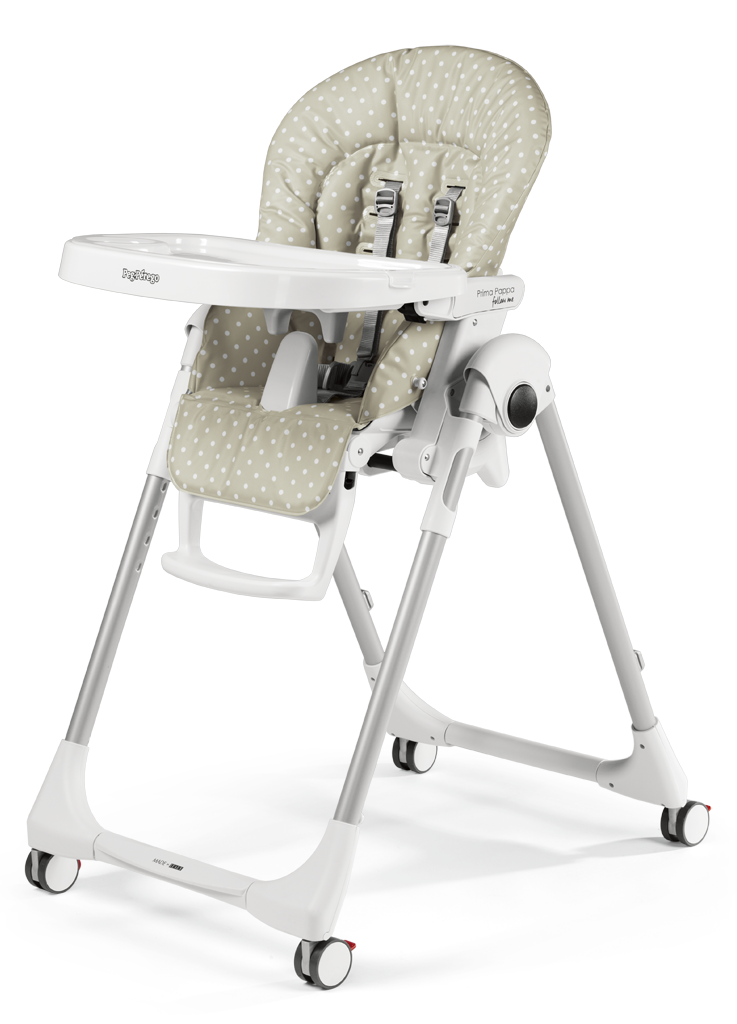 Стульчик для кормления Peg Perego Prima Pappa Follow Me Babydot Beige
