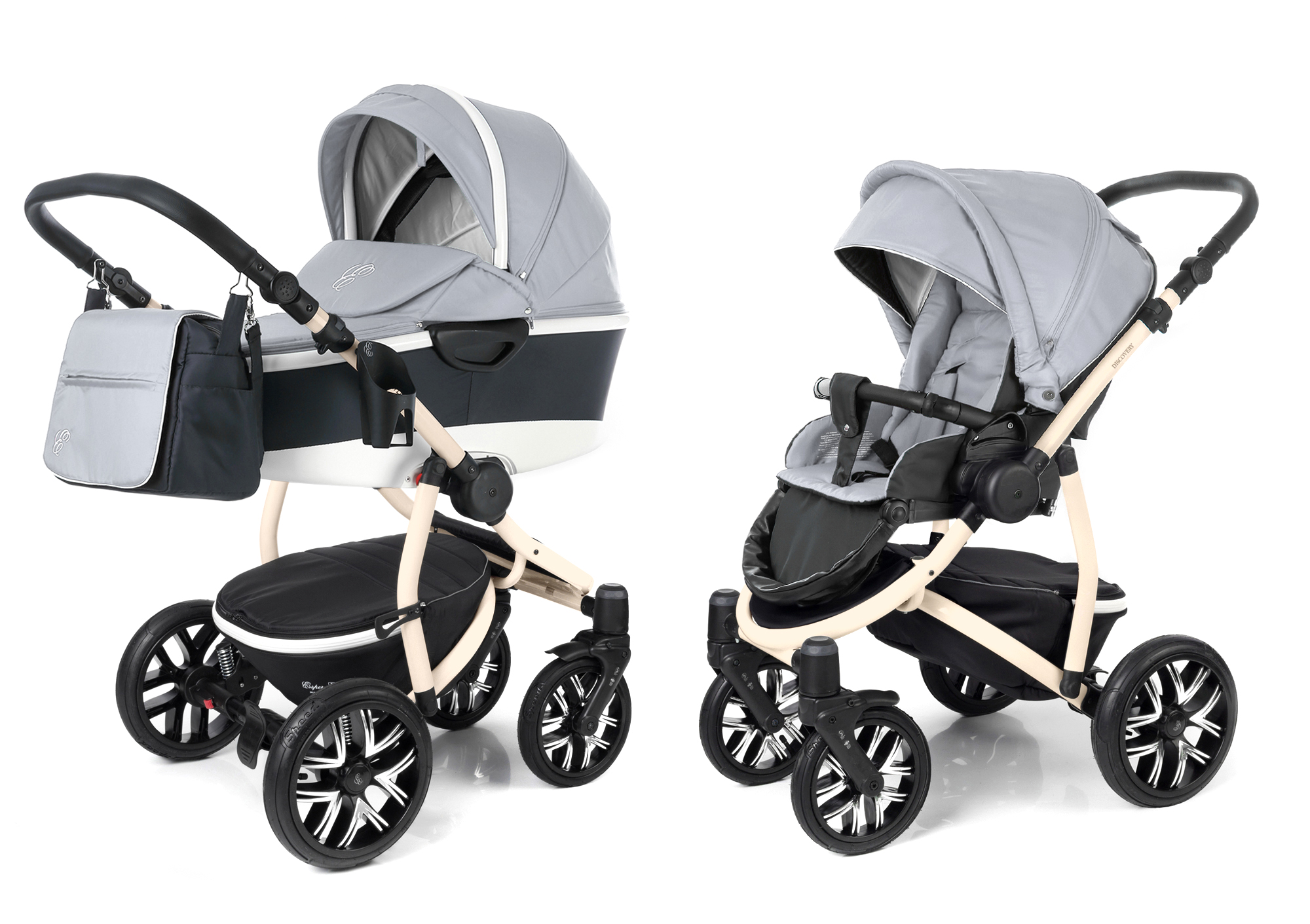 Коляска 2 в 1 Esspero Discovery Alu (шасси Beige) Silver