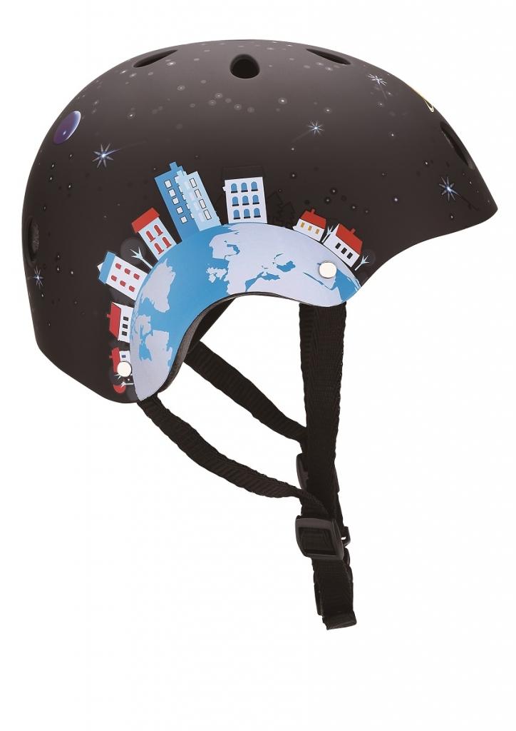 Шлем Globber PRINTED JUNIOR, XXS/XS (48-51см) Черный
