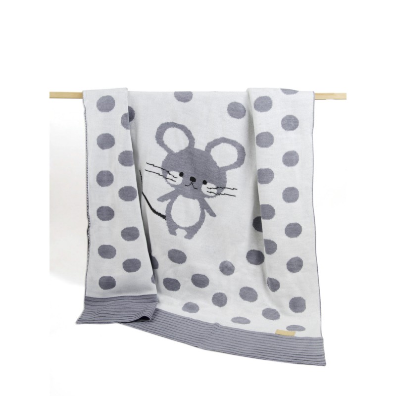 Плед Ma Licorne Petite mickey Gris (Серый) 100х100см
