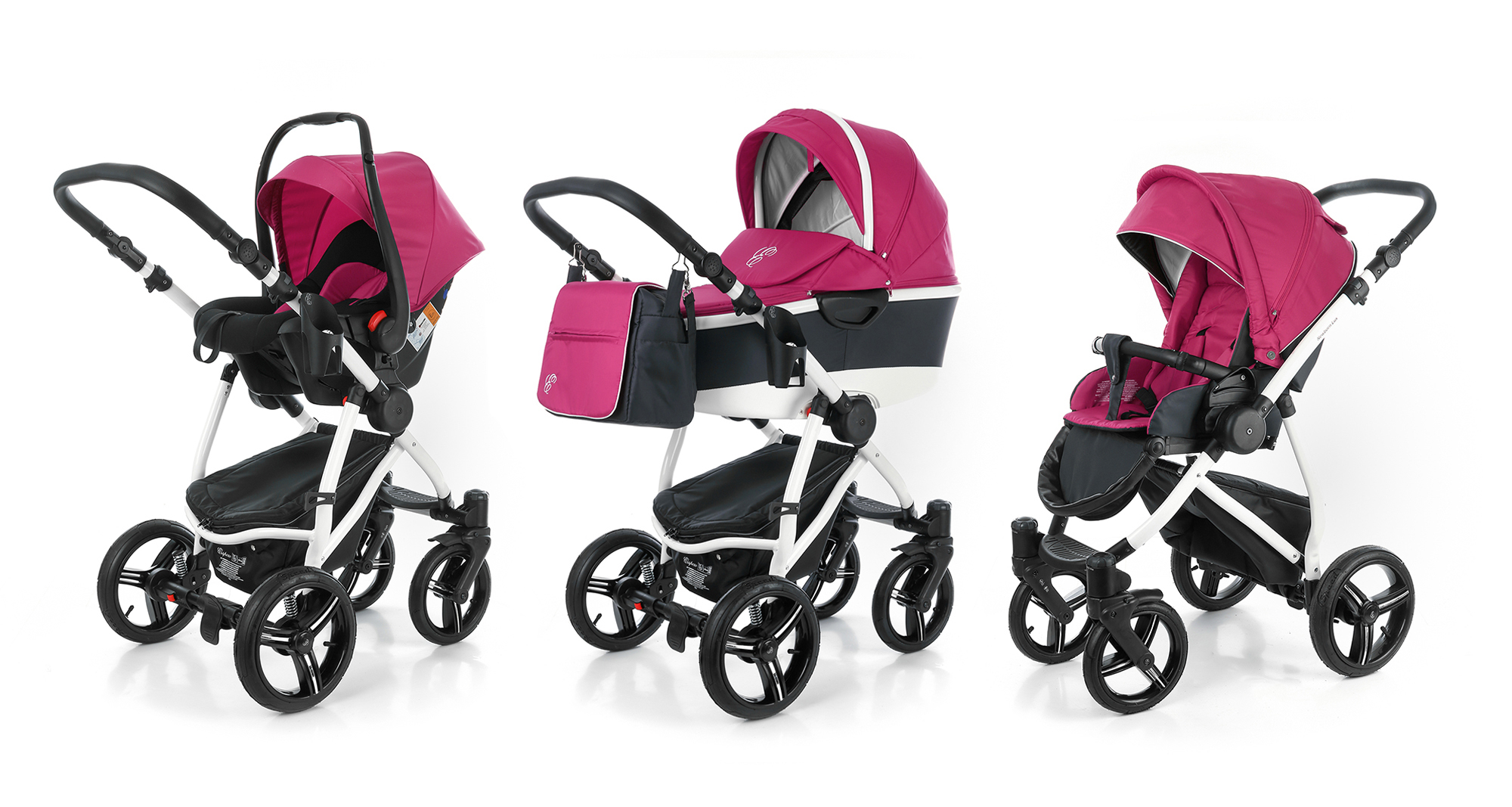 Коляска 3 в 1 Esspero Newborn Lux Alu (шасси White) Camellia