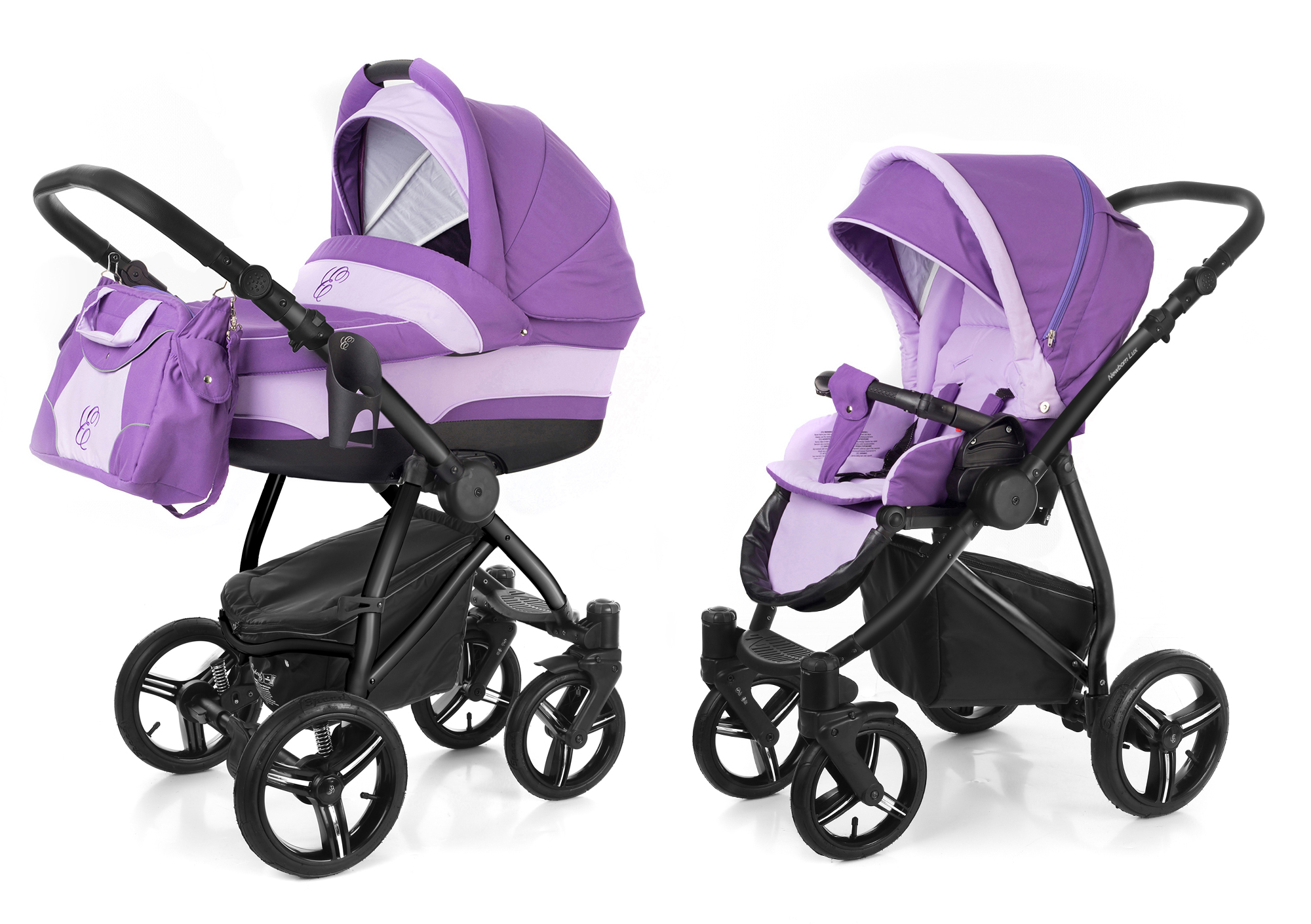 Коляска 2 в 1 Esspero Newborn Lux (шасси Black) Iris