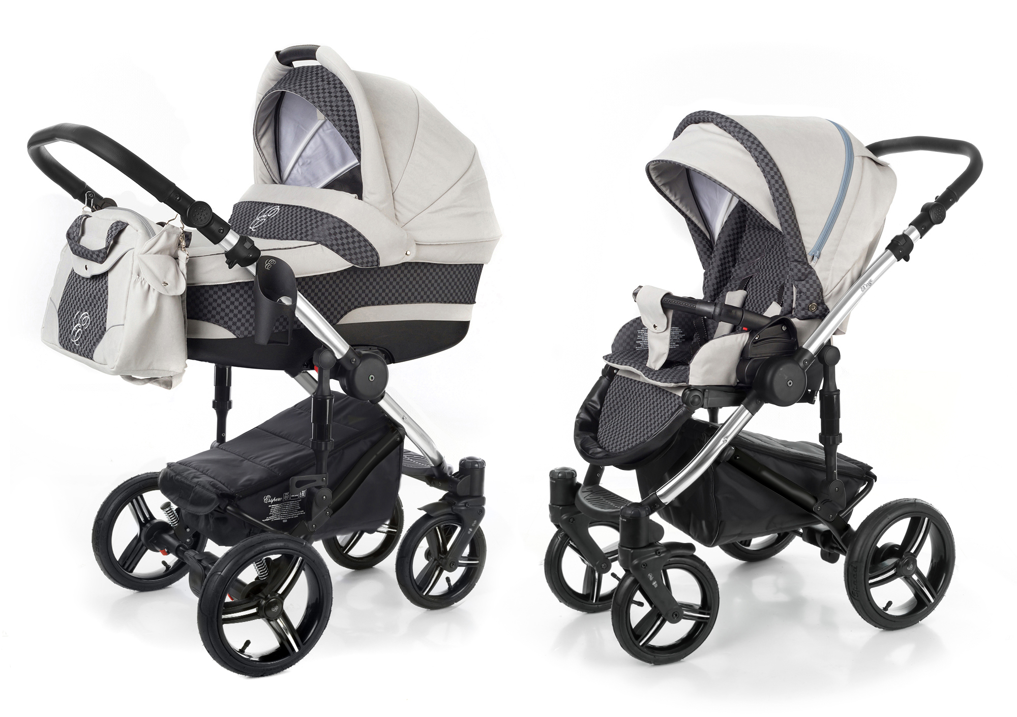 Коляска 2 в 1 Esspero Magic (шасси Chrome) Grey Carbon