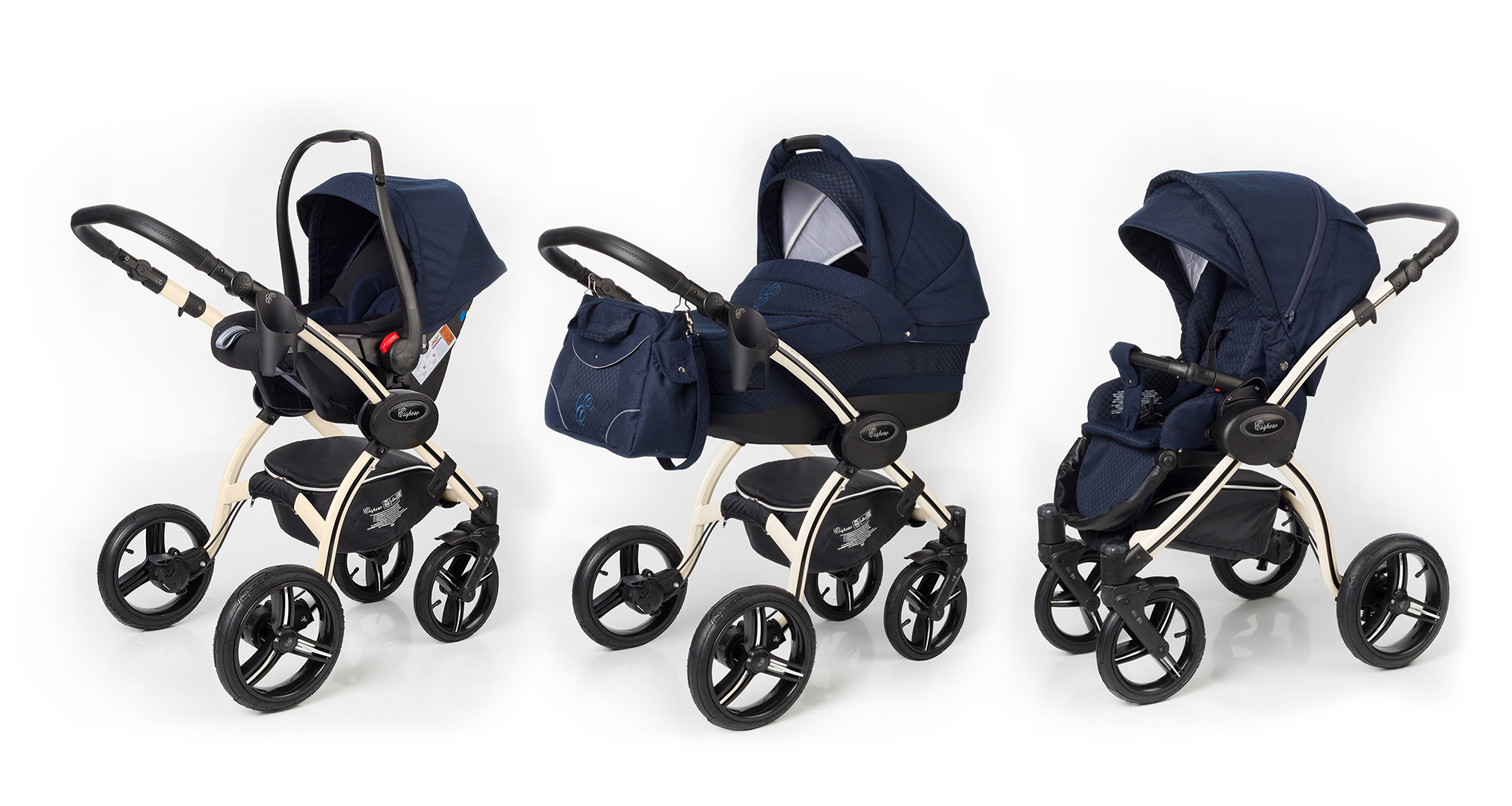 Коляска 3 в 1 Esspero I-Nova (шасси Beige) Mar Carbon