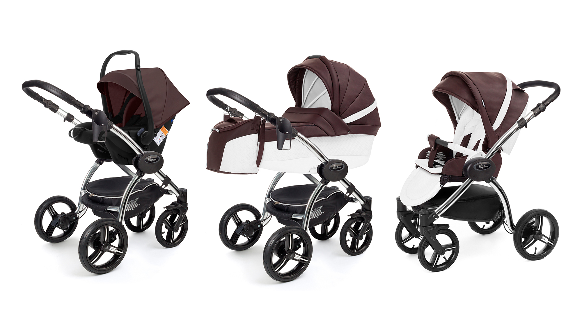 Коляска 3 в 1 Esspero Grand I-Nova (шасси Chrome) Nappa Brown