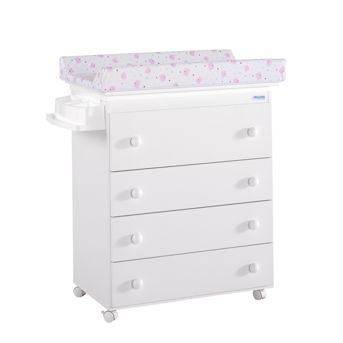 Пеленальный комод Micuna B-970 White/Pink Bears