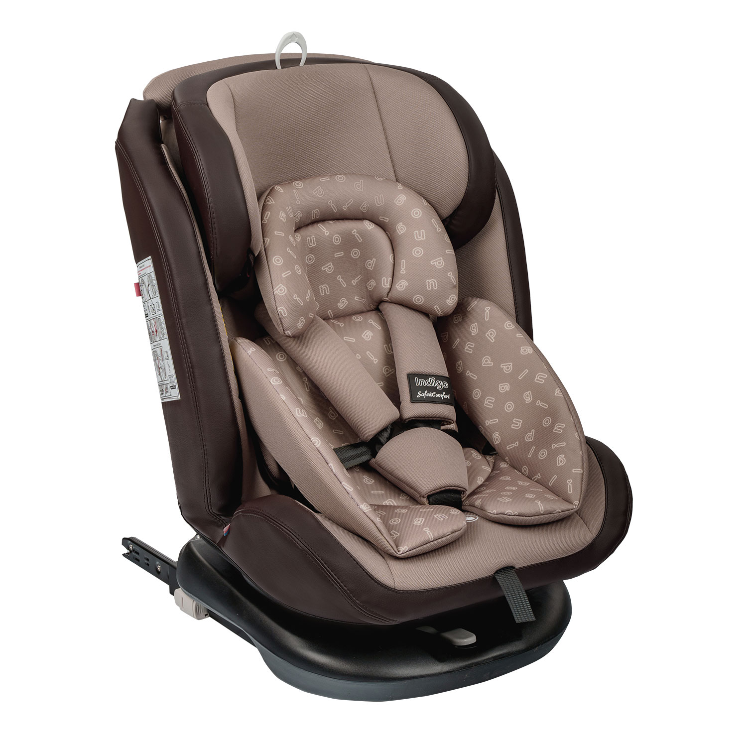 Автокресло Indigo Advanced ISOFIX, группа 0+1+2+3 бежевый-коричневый