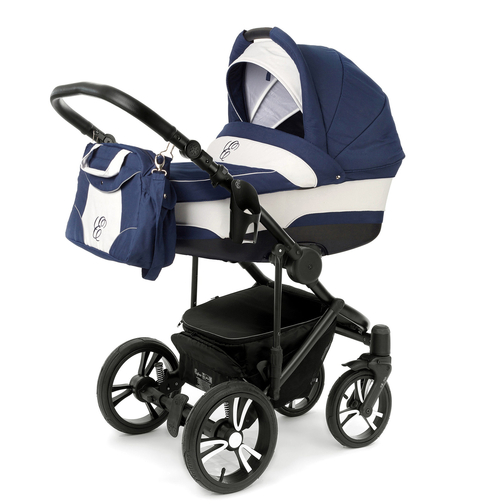 Коляска для новорожденных Esspero Magic Pro (шасси Black) Navy Grey
