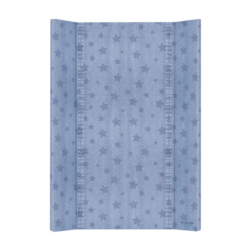 Пеленальный матрасик без изголовья Ceba Baby 70 см на кровать Denim Style W-200 Stars blue W-200-119-587