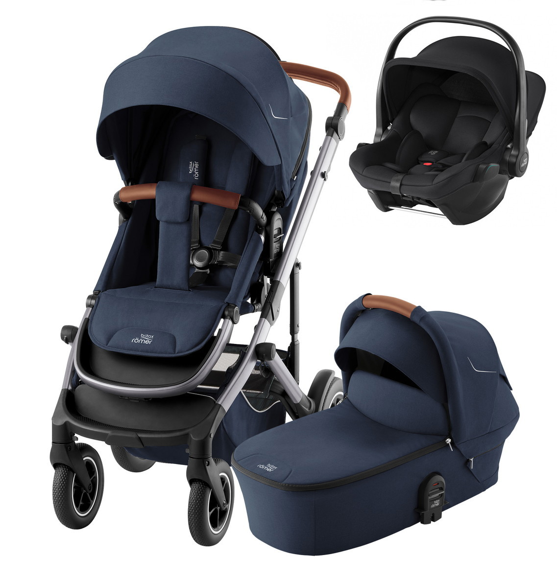 Коляска 3 в 1 Britax Römer Smile 5Z (автокресло BS PRO) Night Blue/Space Black