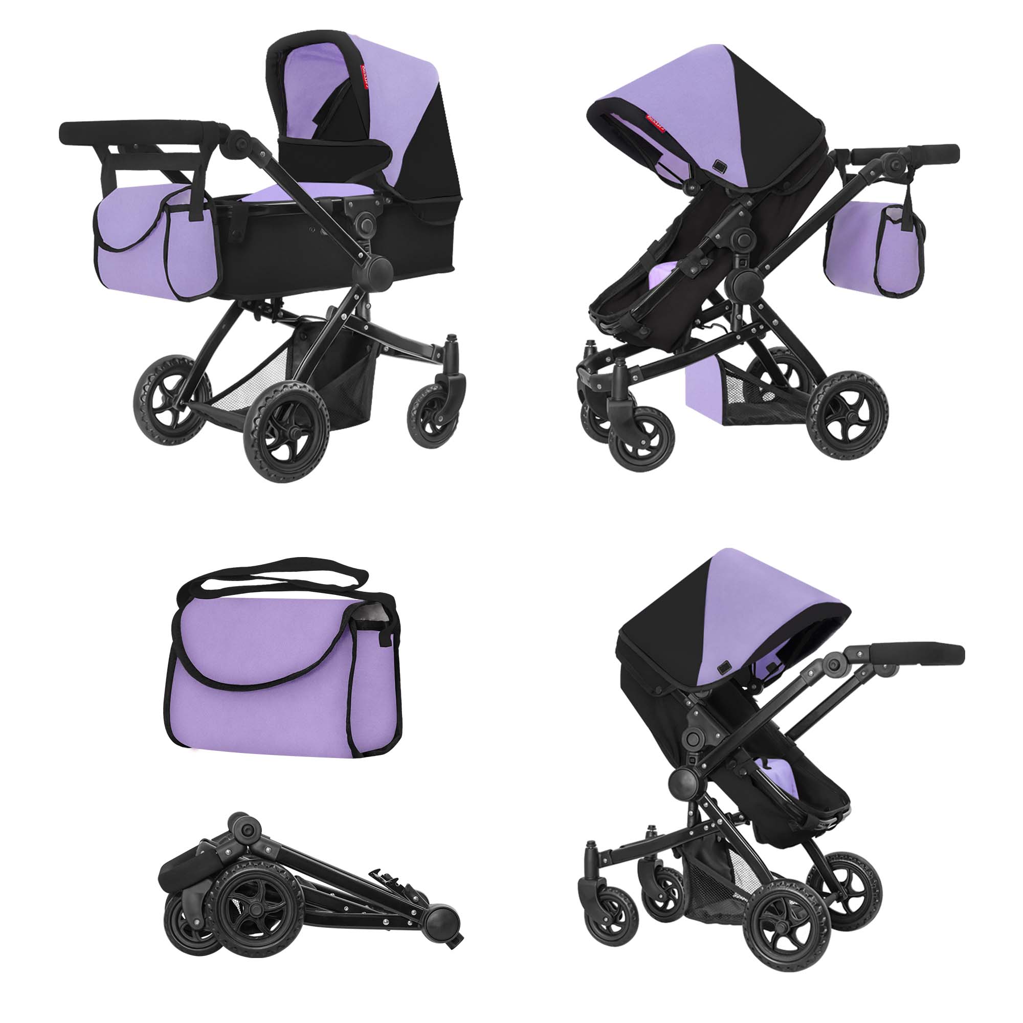 Коляски для кукол Carrello Maestro 2 в 1 PURPLE