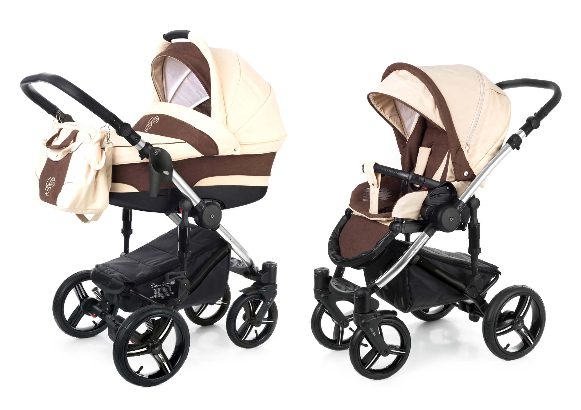 Коляска 2 в 1 Esspero Magic (шасси Chrome) Beige Brown