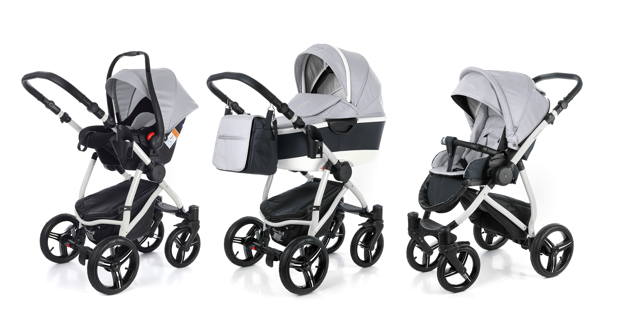 Коляска 3 в 1 Esspero Newborn Lux Alu (шасси Grey) Silver