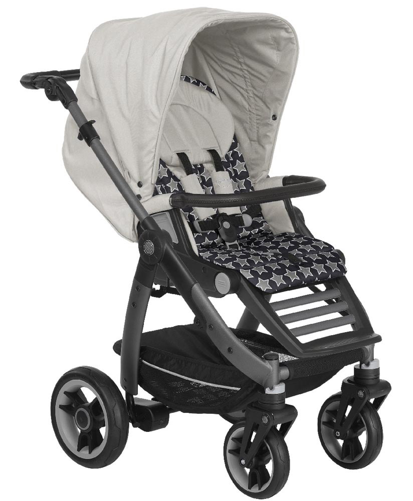 Прогулочная коляска Teutonia Cosmo V4 (шасси Graphite) 6120-6165 Stone-Starlight