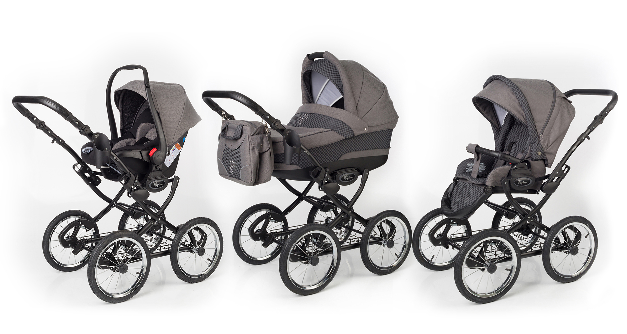 Коляска 3 в 1 Esspero Classic (шасси Black) Carbon