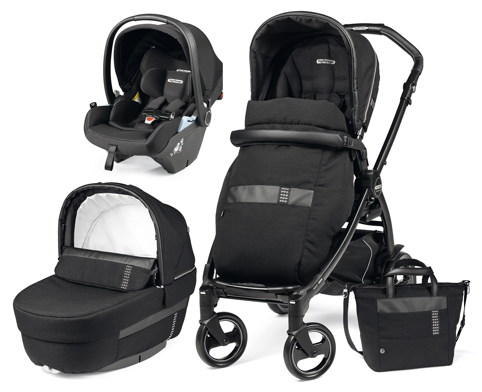 Коляска 3 в 1 Peg Perego Book Rock Elite Lounge Modular Black