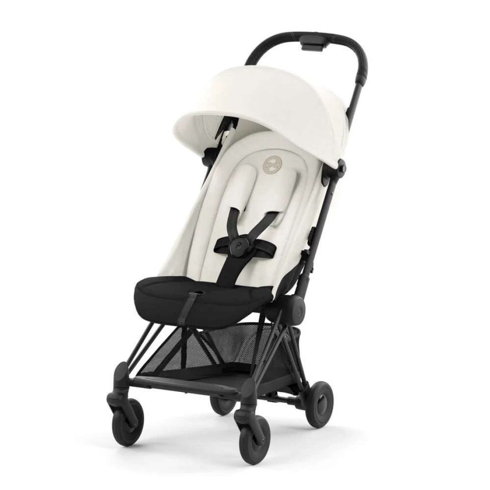 Прогулочная коляска Cybex Coya Matt Black Off White с дождевиком