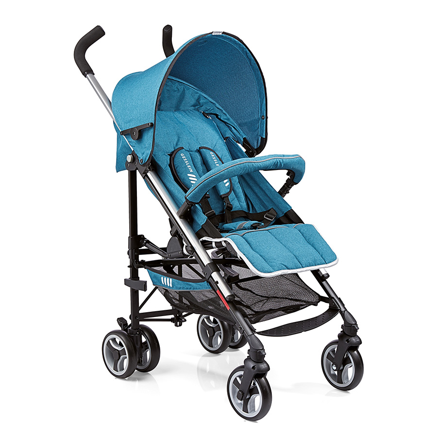Прогулочная коляска Gesslein S5 2+4 SPORT PETROL MELIERT Синий Меланж