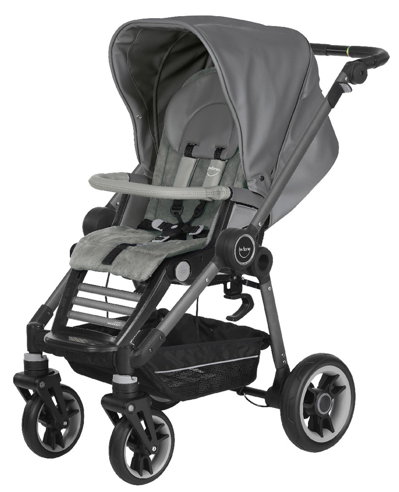 Прогулочная коляска Teutonia Bliss (шасси Graphite) 6055 Slate экокожа