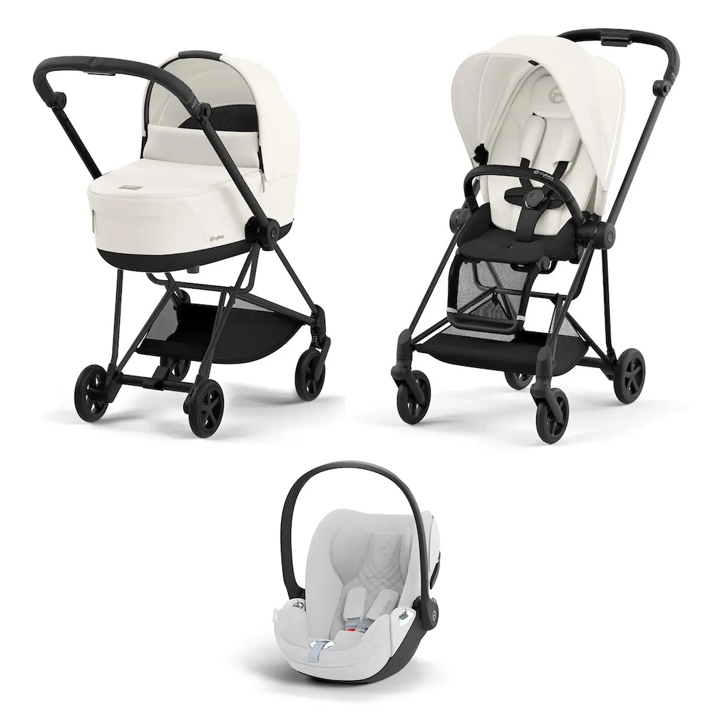 Коляска 3 в 1 Cybex Mios III и автокресло Cloud T i-Size Plus Matt Black, Off White