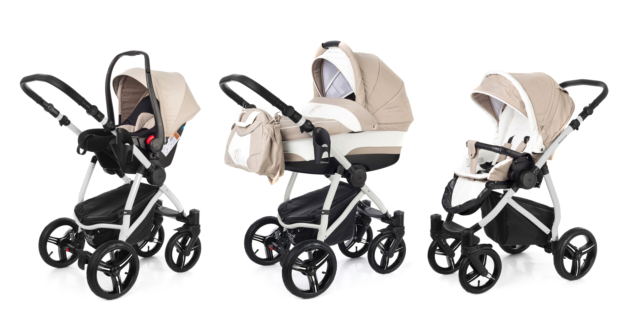 Коляска 3 в 1 Esspero Newborn Lux (шасси Grey) Khakki Lux