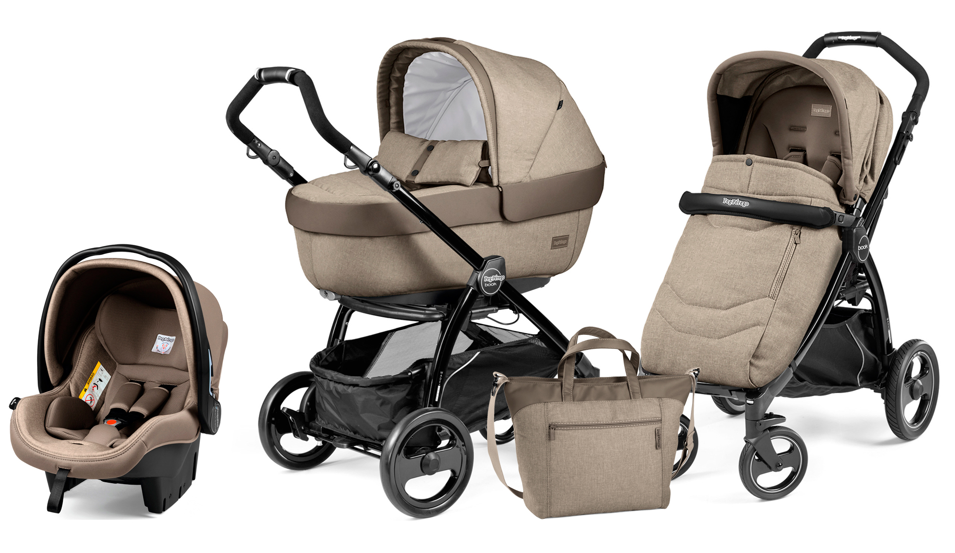Коляска 3 в 1 Peg Perego Book Plus Elite Set Modular Cream