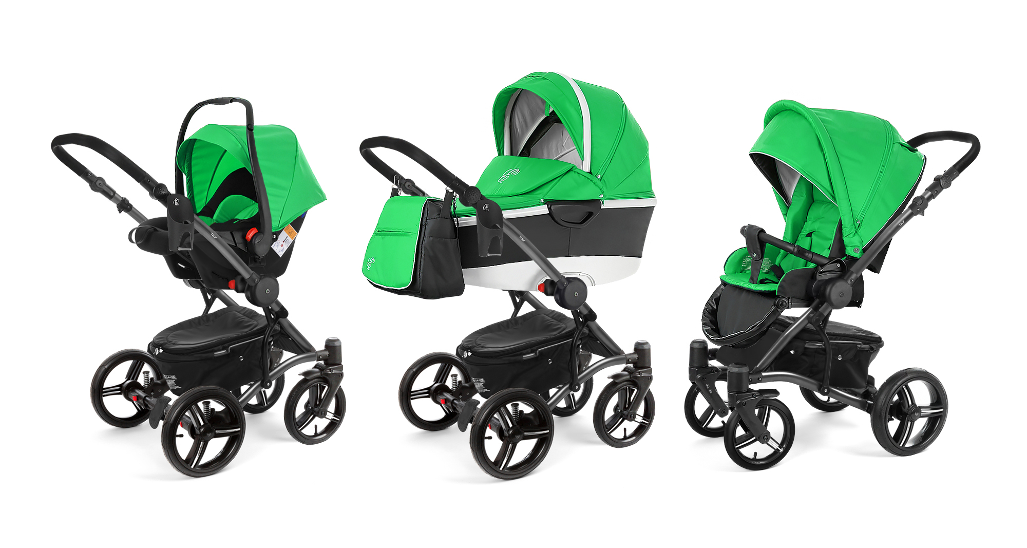 Коляска 3 в 1 Esspero Tour Alu (шасси Graphite) Green