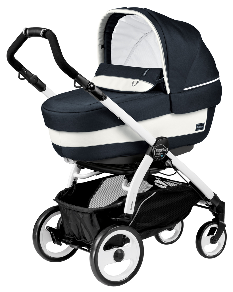 Коляска для новорожденных Peg Perego Book 51 Elite (шасси White/Black) Luxe Blue