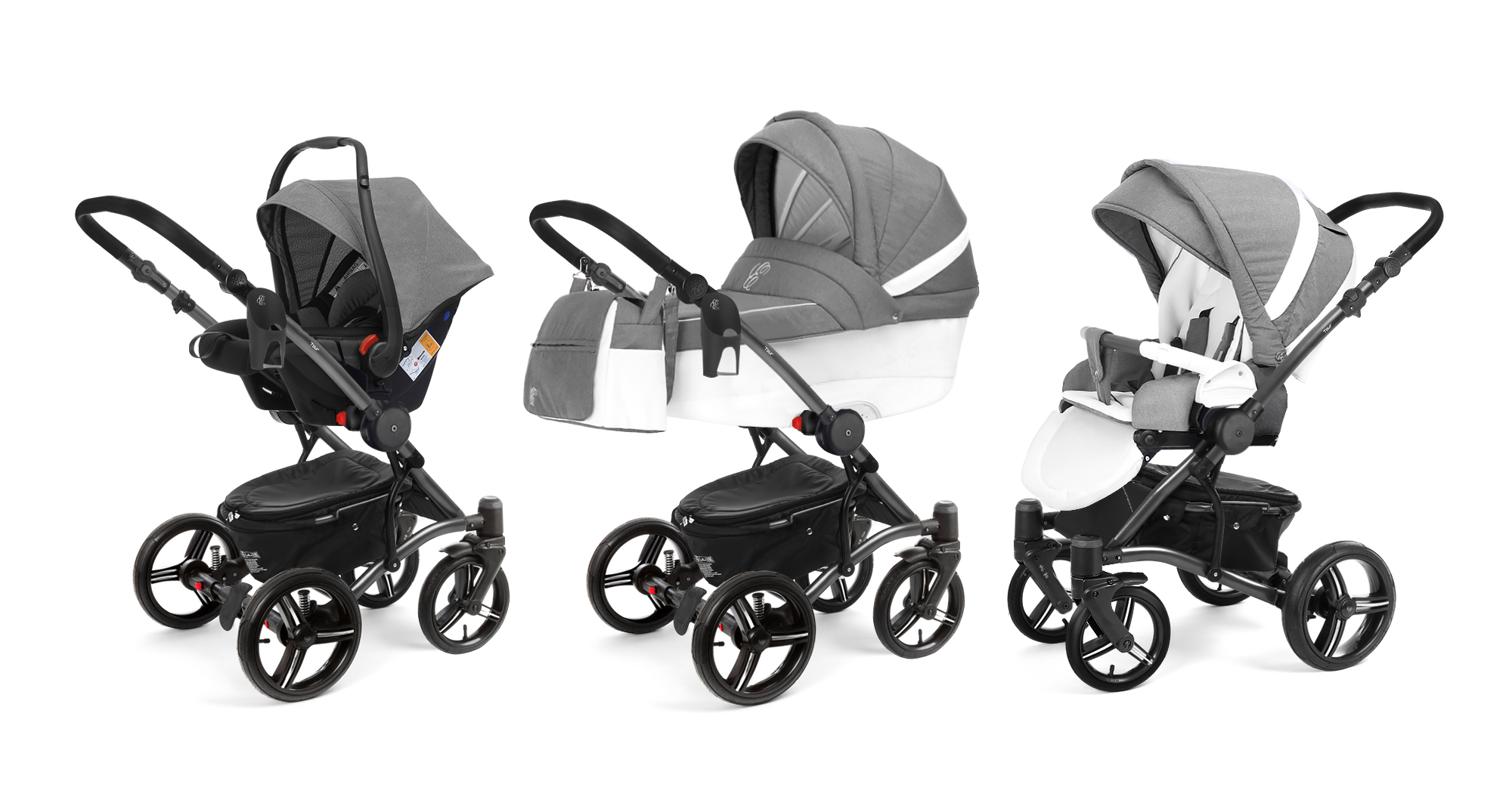Коляска 3 в 1 Esspero Grand Tour (шасси Graphite) Jeans Grey