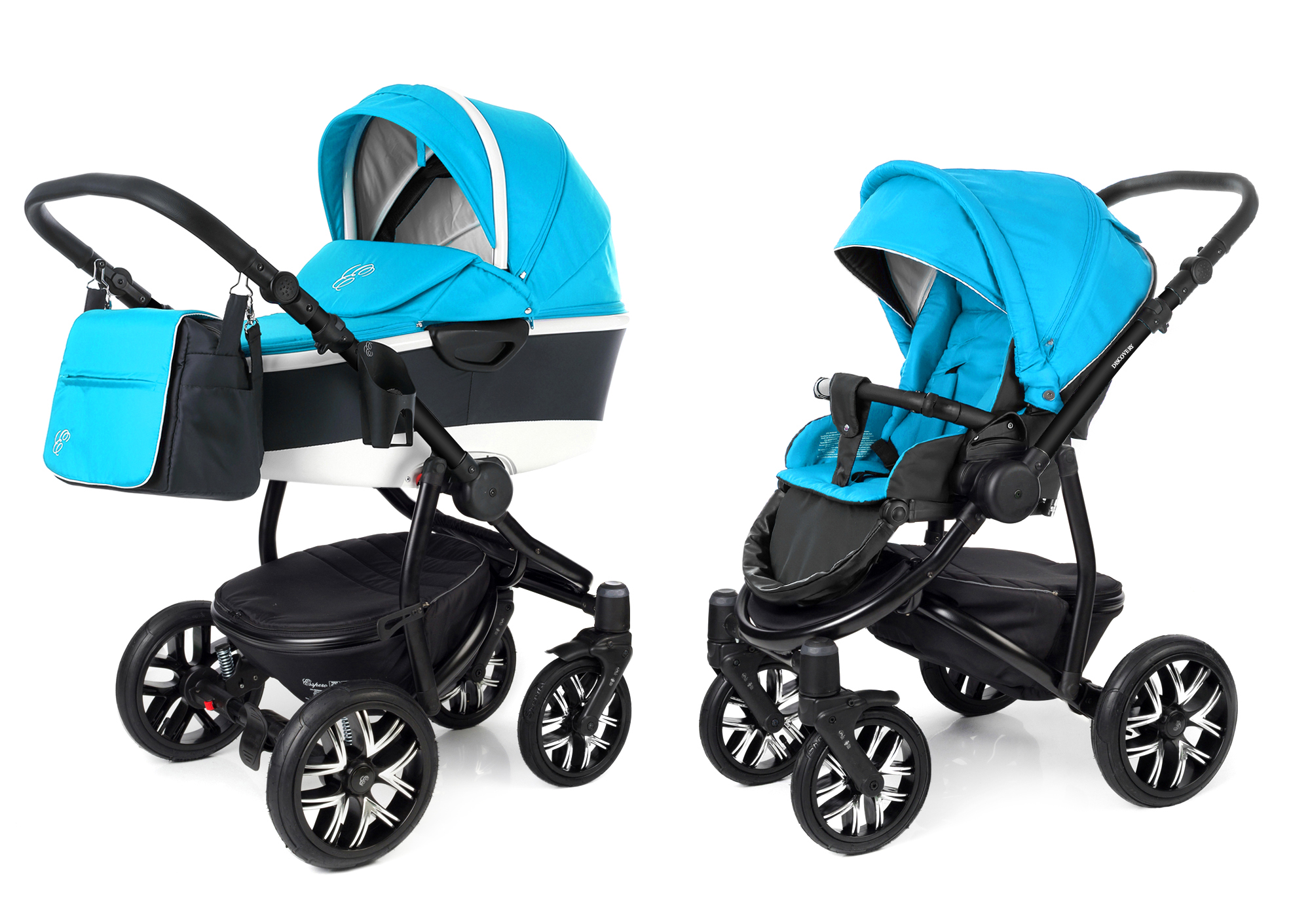 Коляска 2 в 1 Esspero Discovery Alu (шасси Black) Aqua