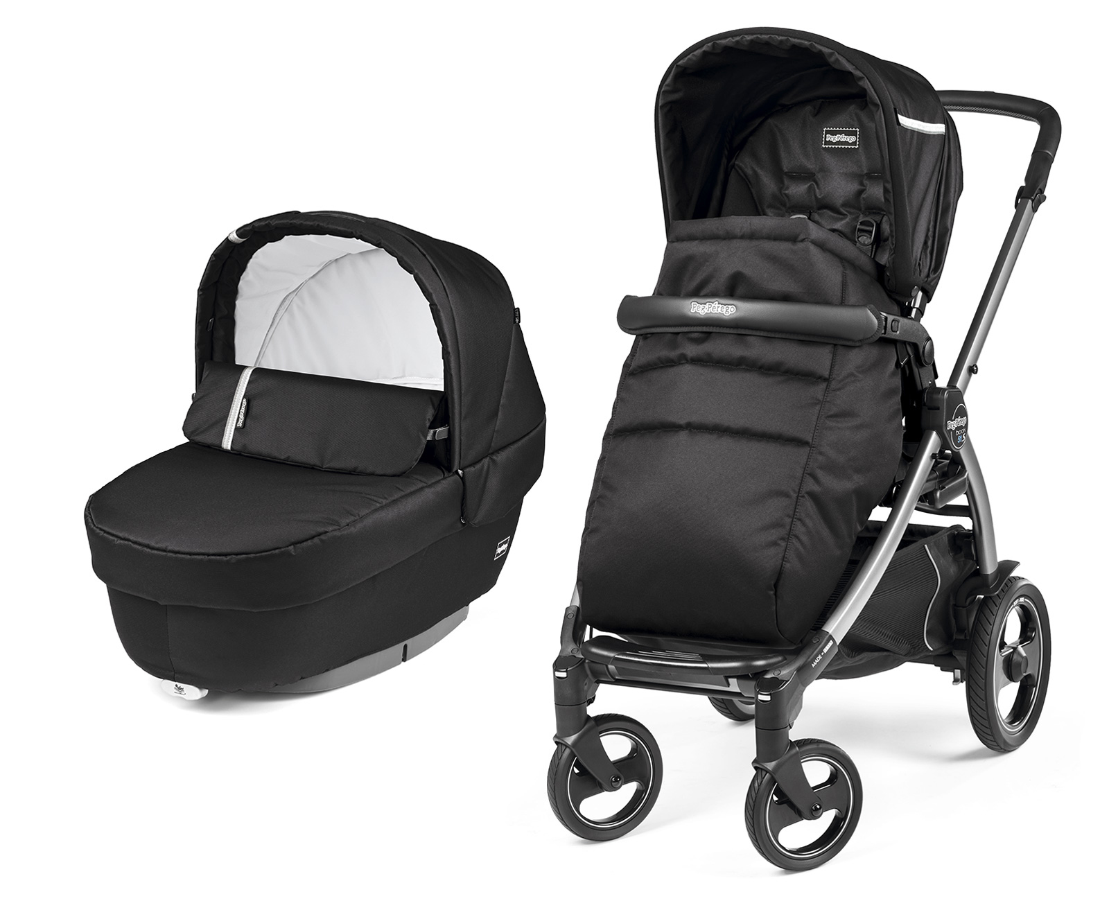 Коляска 2 в 1 Peg Perego Book 51 S Elite Modular (шасси White/Black) Class Black
